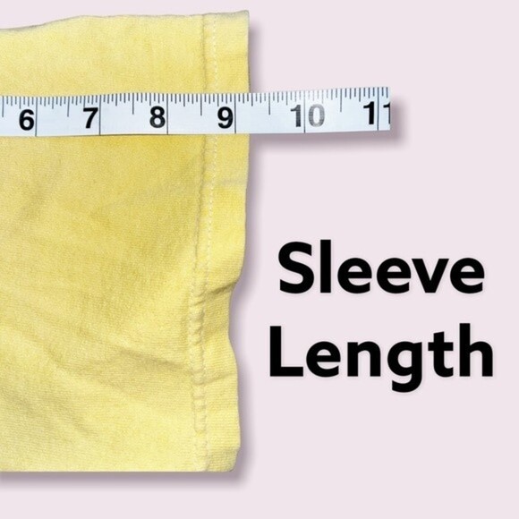 J. Galt Crop Top Honey Yellow Short Sleeve Cotton Casual Y2K Womens One Size - Picture 7 of 8